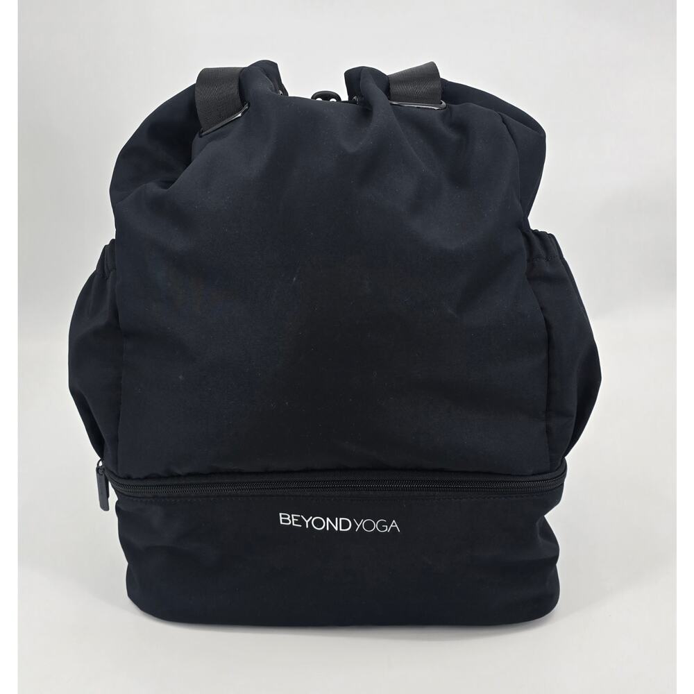 Beyond Yoga Black Drawstring Backpack Tote‎ | Athleisure Gym